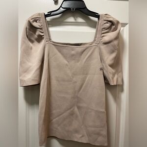 NWT. New York & Co Square Neck Puff Sleeve Top. XL